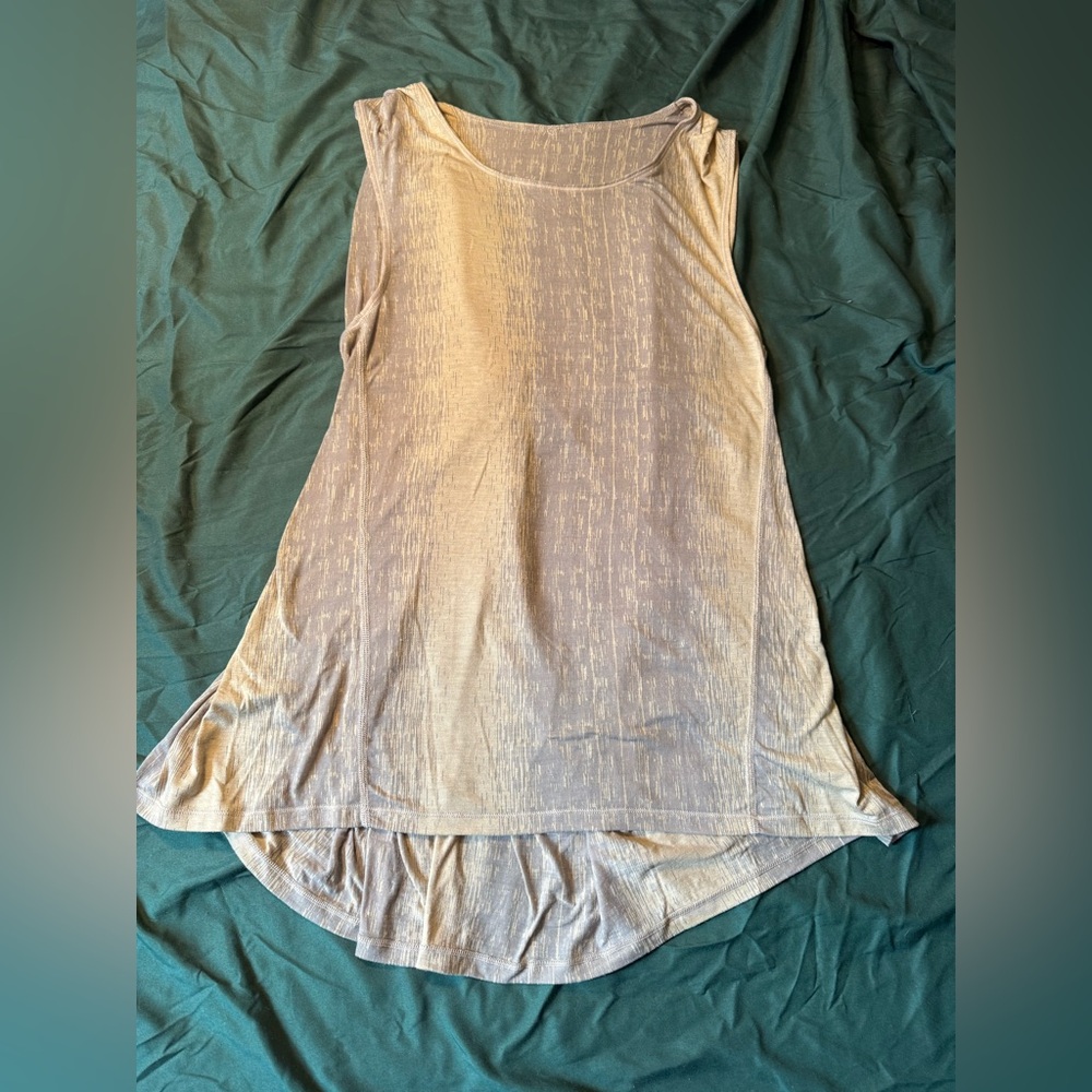 Sleeveless Metallic Taupe Tank Top